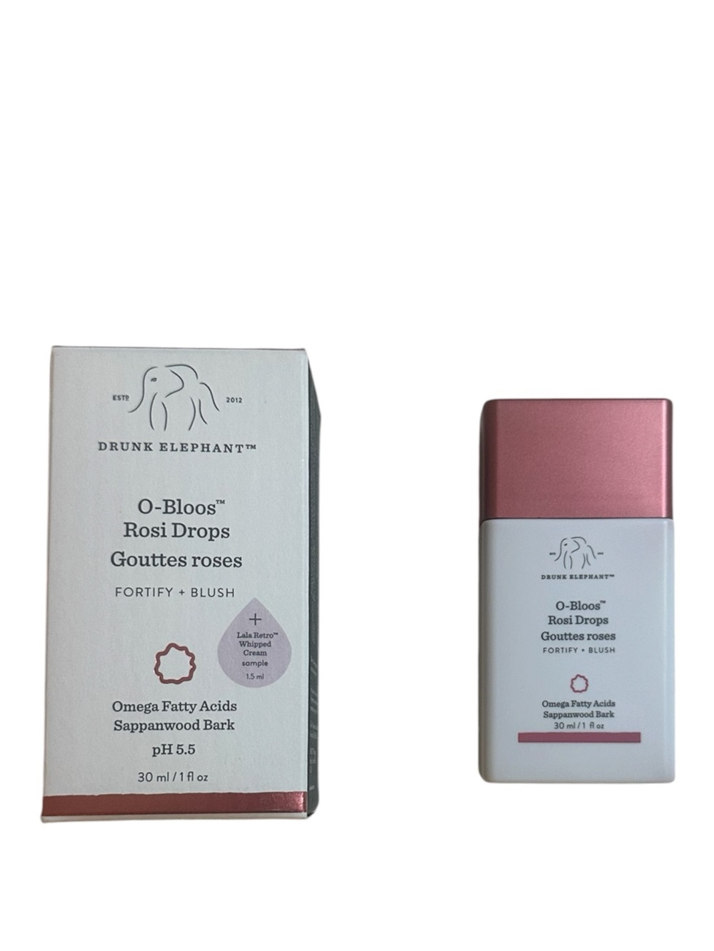 Drunk Elephant O-Bloos Rosi Drops Blush – Rose Pink -skincare with a tint 🩷